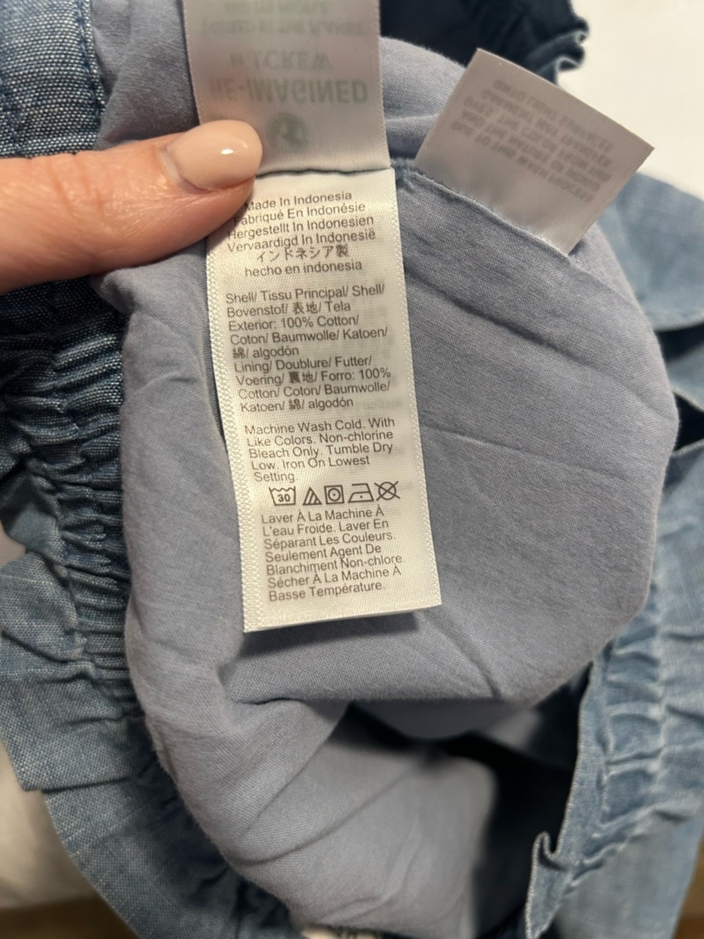 NWT JCrew Light Blue Denim Paperbag Waist Skirt, sz 6 - Picture 4 of 4